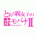 とある腐女子のホモバナⅡ（みれる人少ないべ）