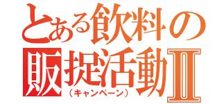 とある飲料の販捉活動Ⅱ（（キャンペーン））