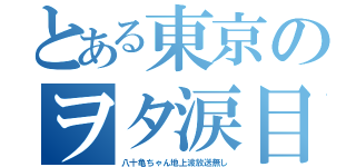 とある東京のヲタ涙目（八十亀ちゃん地上波放送無し）