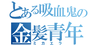 とある吸血鬼の金髪青年（ミカエラ）