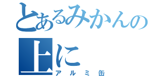 とあるみかんの上に（アルミ缶）