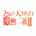 とある大坪の漢検二級Ⅱ（受かるか・・・・）