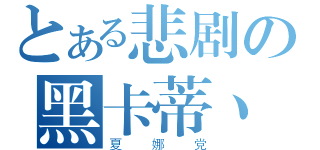 とある悲剧の黑卡蒂丶（夏娜党）