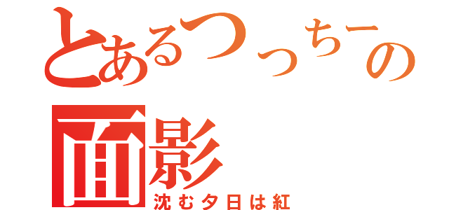 とあるつっちーの面影（沈む夕日は紅）