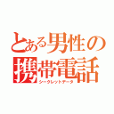 とある男性の携帯電話（シークレットデータ）