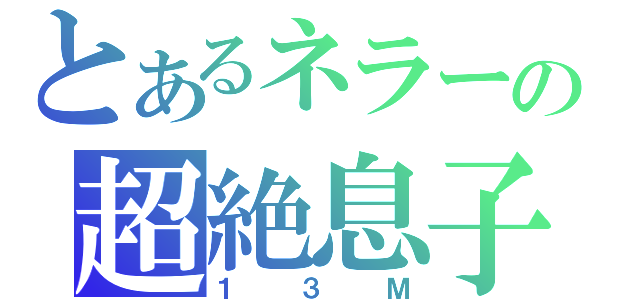 とあるネラーの超絶息子（１３Ｍ）