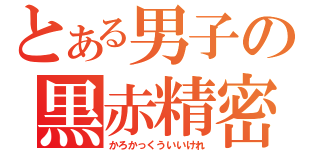 とある男子の黒赤精密機械（かろかっくういいけれ）