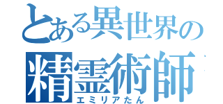 とある異世界の精霊術師（エミリアたん）