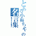 とある小梅ちゃんの名言集（面白すぎてばか面白い）