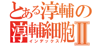 とある淳輔の淳輔細胞Ⅱ（インデックス）