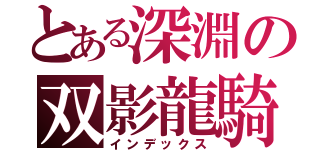 とある深淵の双影龍騎（インデックス）