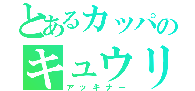 とあるカッパのキュウリ（アッキナー）