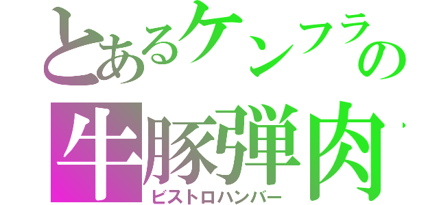 とあるケンフラの牛豚弾肉（ビストロハンバー）