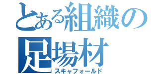 とある組織の足場材（スキャフォールド）