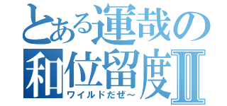 とある運哉の和位留度Ⅱ（ワイルドだぜ～）