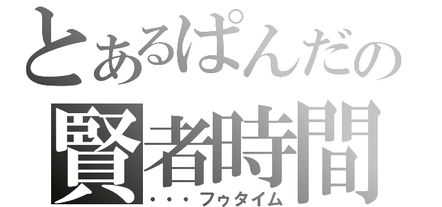 とあるぱんだの賢者時間（・・・フゥタイム）