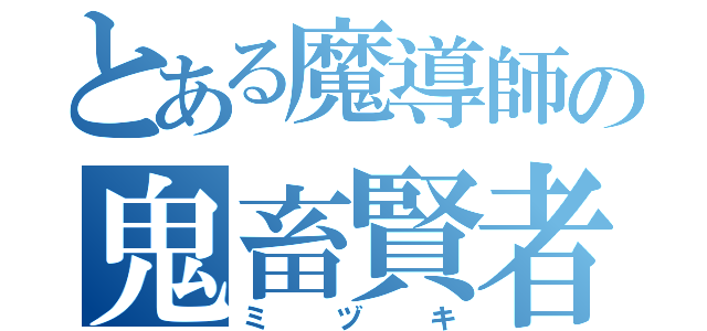 とある魔導師の鬼畜賢者（ミヅキ）