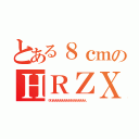 とある８ｃｍのＨＲＺＸ（うわああああああああああああああん ）