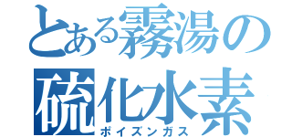 とある霧湯の硫化水素（ポイズンガス）