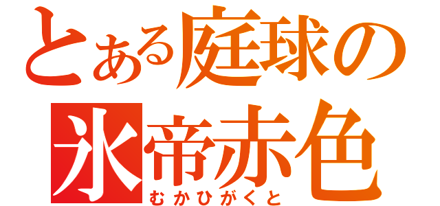 とある庭球の氷帝赤色（むかひがくと）