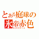 とある庭球の氷帝赤色（むかひがくと）