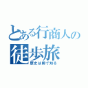 とある行商人の徒歩旅（歴史は脚で知る）