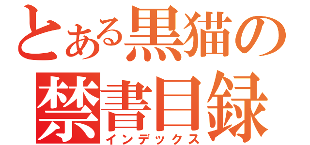 とある黒猫の禁書目録（インデックス）