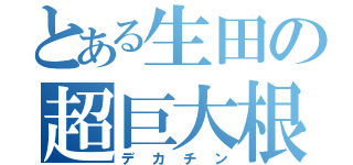 とある生田の超巨大根（デカチン）