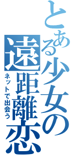 とある少女の遠距離恋愛（ネットで出会う）