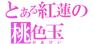 とある紅蓮の桃色玉（かあびい）