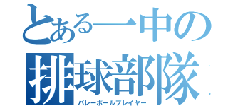 とある一中の排球部隊（バレーボールプレイヤー）