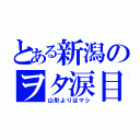 とある新潟のヲタ涙目（山形よりはマシ）