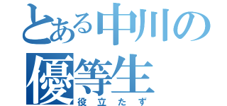 とある中川の優等生（役立たず）