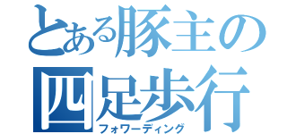 とある豚主の四足歩行（フォワーディング）