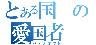 とある国の愛国者（パトリオット）