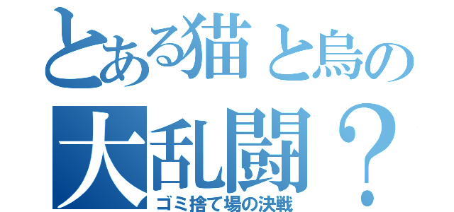 とある猫と烏の大乱闘？（ゴミ捨て場の決戦）