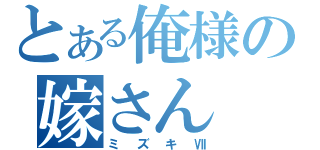 とある俺様の嫁さん（ミズキⅦ）