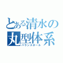 とある清水の丸型体系（バランスボール）