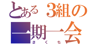 とある３組の一期一会（さくち）