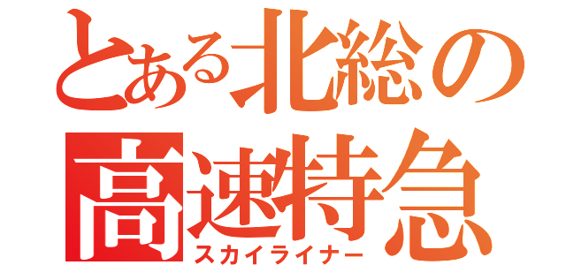 とある北総の高速特急（スカイライナー）