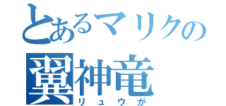 とあるマリクの翼神竜（リュウが）