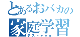 とあるおバカの家庭学習（テストォォォ）