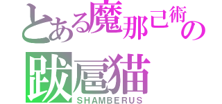 とある魔那己術の跋扈猫（ＳＨＡＭＢＥＲＵＳ）