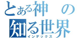 とある神の知る世界（インデックス）