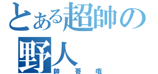 とある超帥の野人（帥哥哦）