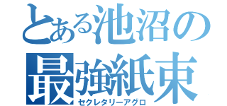 とある池沼の最強紙束（セクレタリーアグロ）