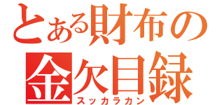 とある財布の金欠目録（スッカラカン）