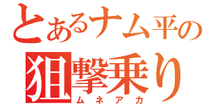 とあるナム平の狙撃乗り（ムネアカ）