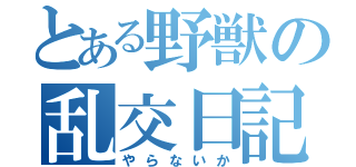 とある野獣の乱交日記（やらないか）