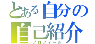 とある自分の自己紹介（プロフィール）